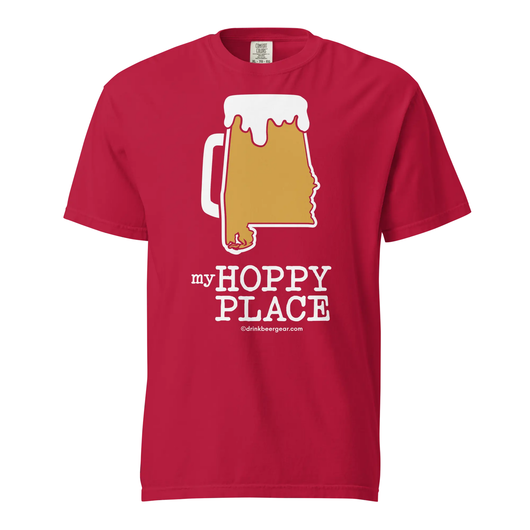 Alabama Beer Mug Tee - My Hoppy Place - COMFORT COLORS BRAND TEE Drink Beer Gear