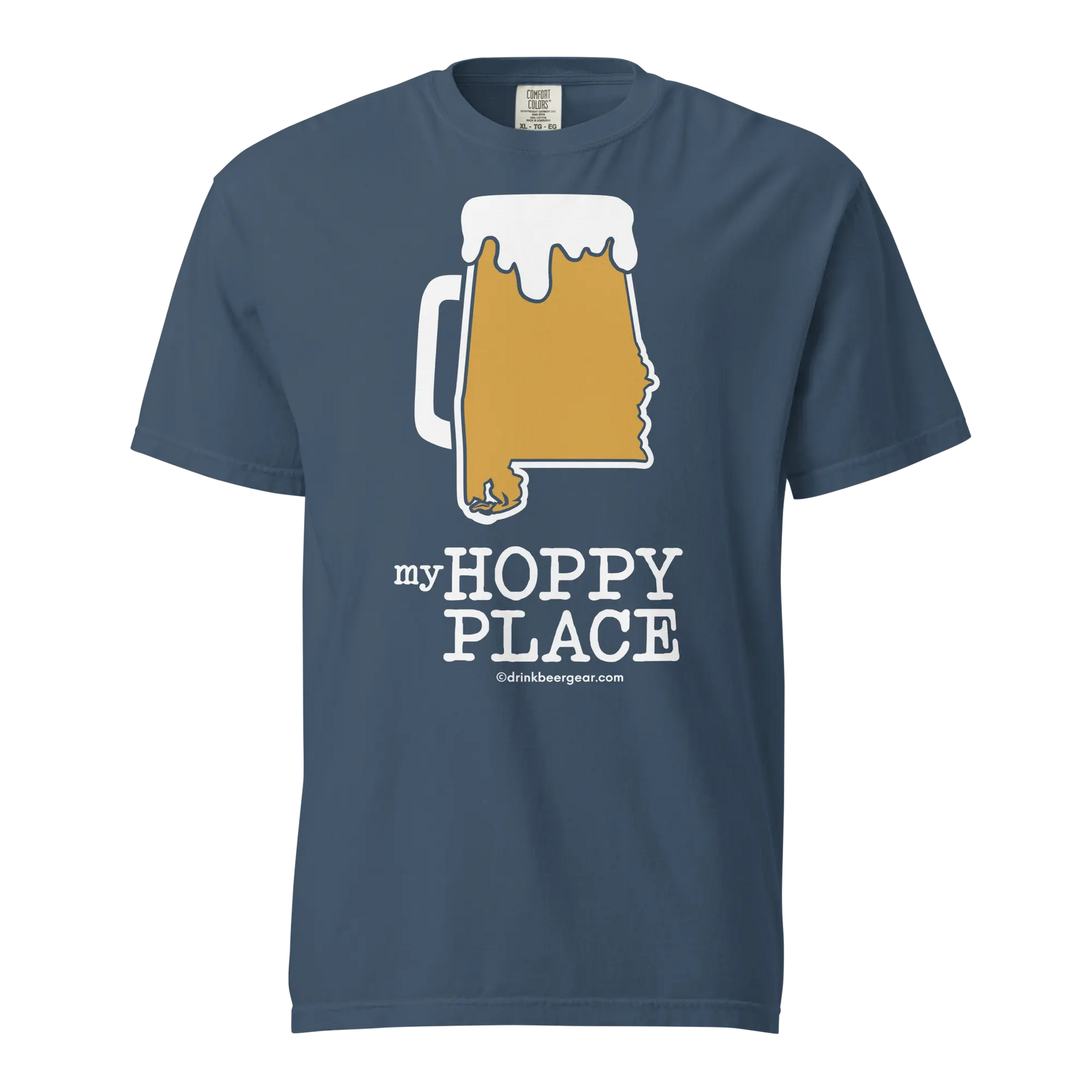 Alabama Beer Mug Tee - My Hoppy Place - COMFORT COLORS BRAND TEE Drink Beer Gear