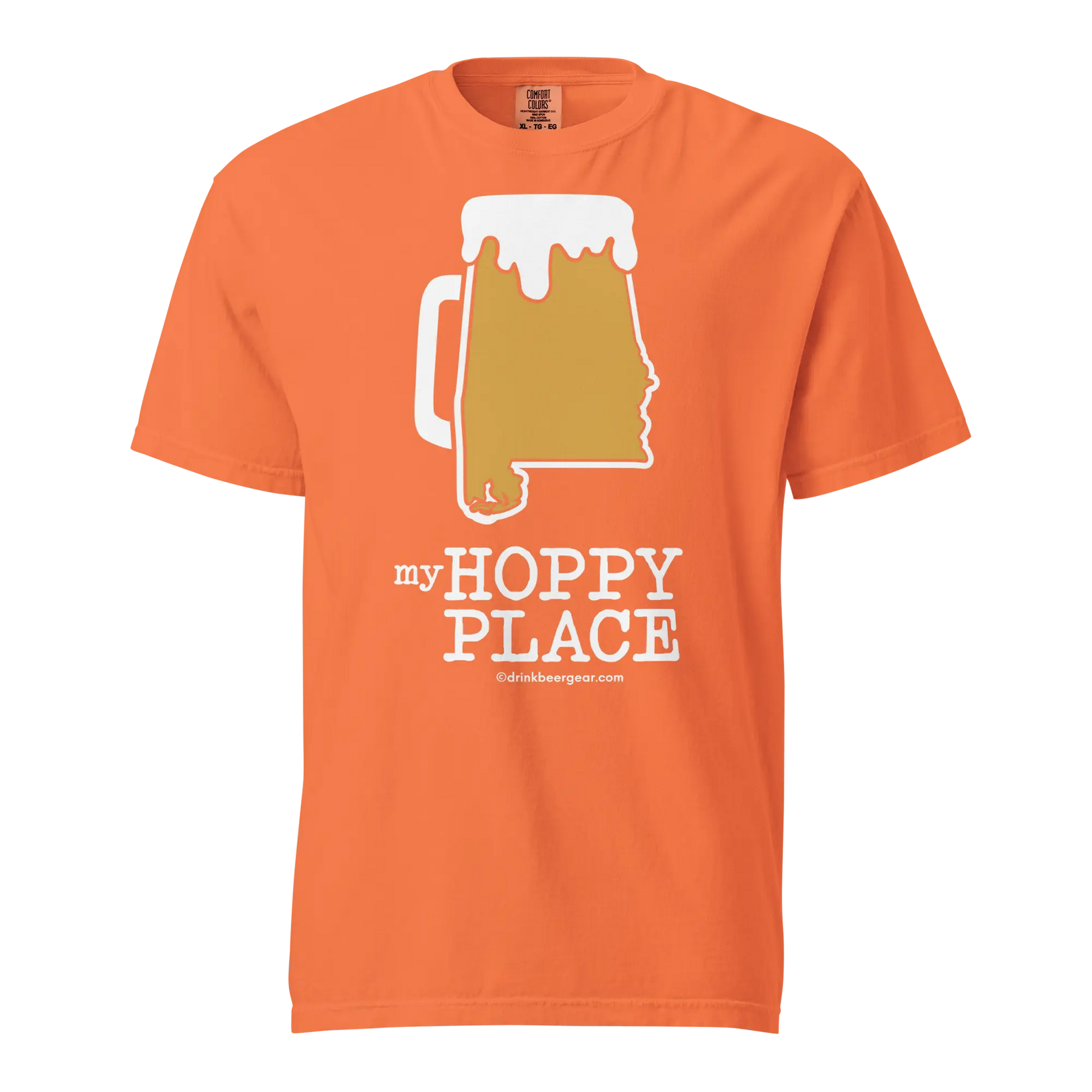 Alabama Beer Mug Tee - My Hoppy Place - COMFORT COLORS BRAND TEE Drink Beer Gear