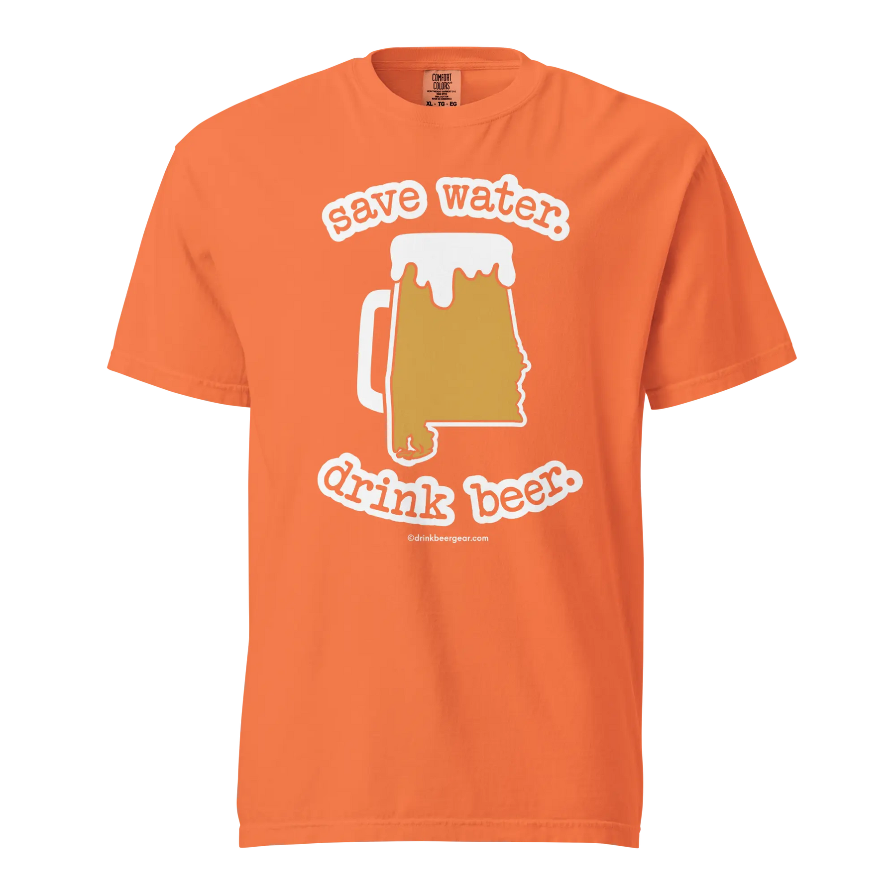 Alabama Beer Mug Tee - Save Water. Drink Beer. - COMFORT COLORS BRAND TEE Drink Beer Gear