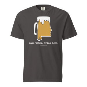 Alabama Beer Mug Tee - Save Water. Drink Beer. - COMFORT COLORS BRAND TEE Drink Beer Gear