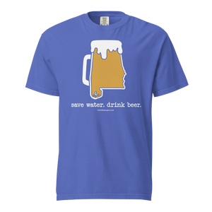 Alabama Beer Mug Tee - Save Water. Drink Beer. - COMFORT COLORS BRAND TEE Drink Beer Gear
