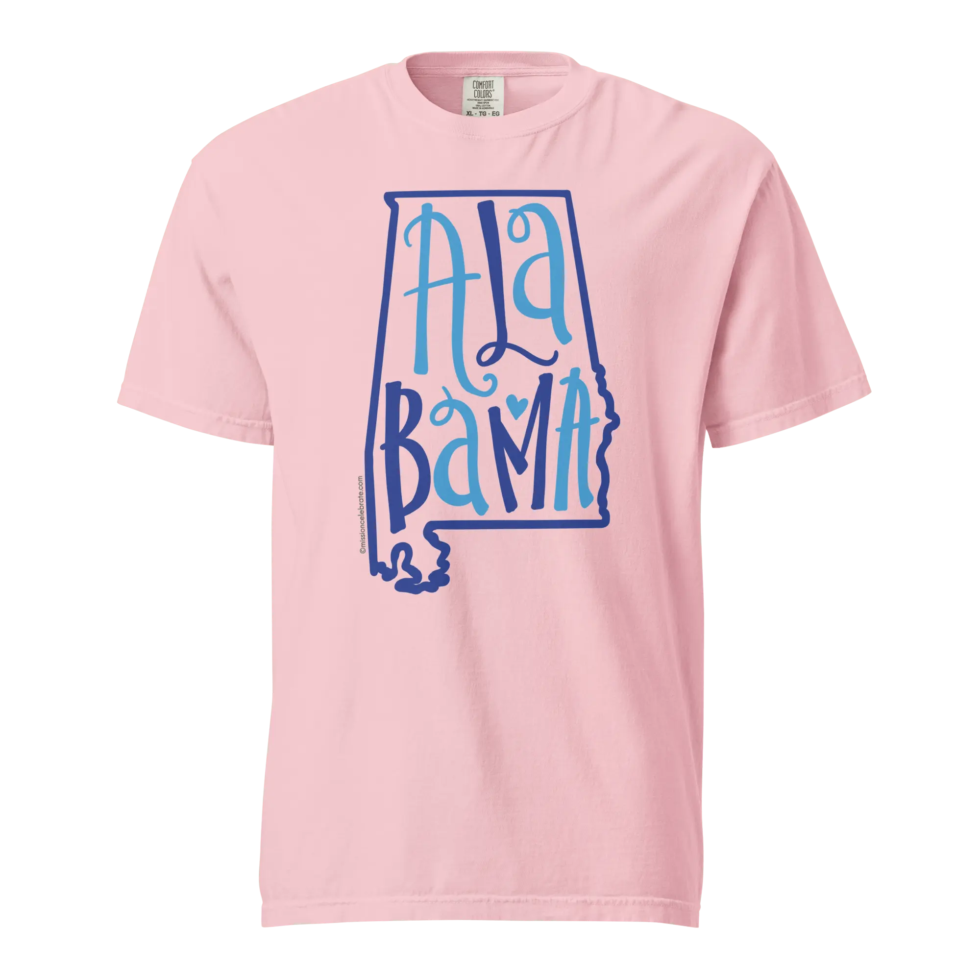Pink Alabama T-Shirt - Bouncy Letter Design by Leslie Gonce - Main Street Collective