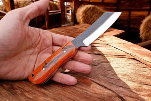 All-Season Cowboy Bull Cutter Knife – 8” Handmade Damascus Knife Store