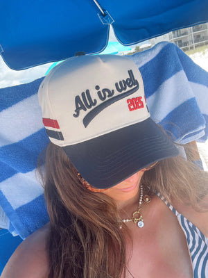All is Well - Navy Vintage Trucker Hat KenzKustomz
