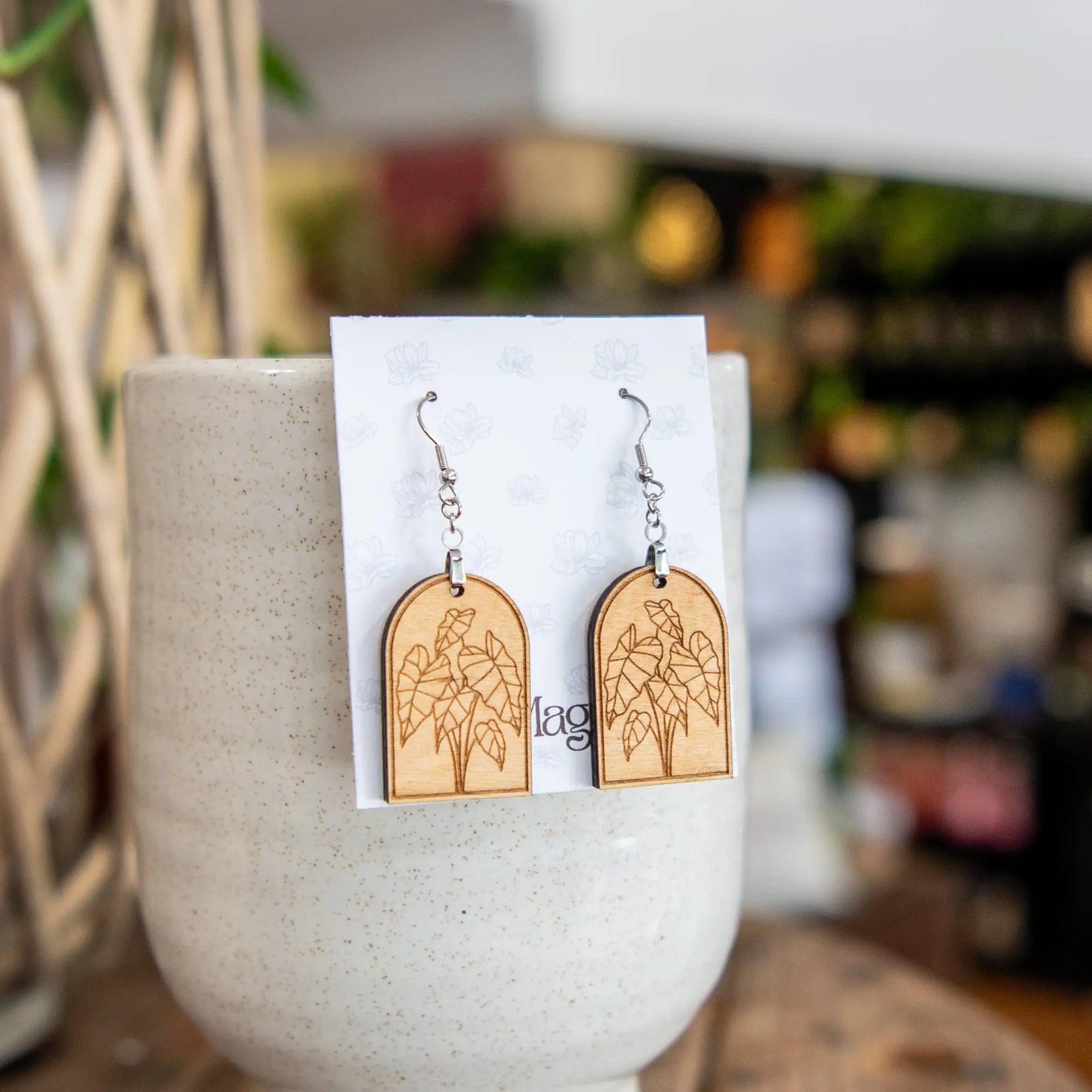 Alocasia Arched Earrings Still Magnolia
