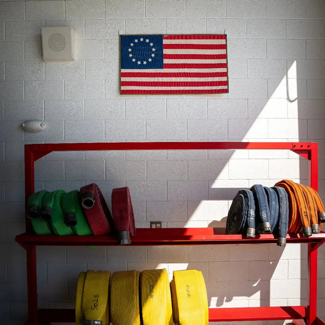 American Flag - Fire Hose - Betsy Ross Recycled Firefighter
