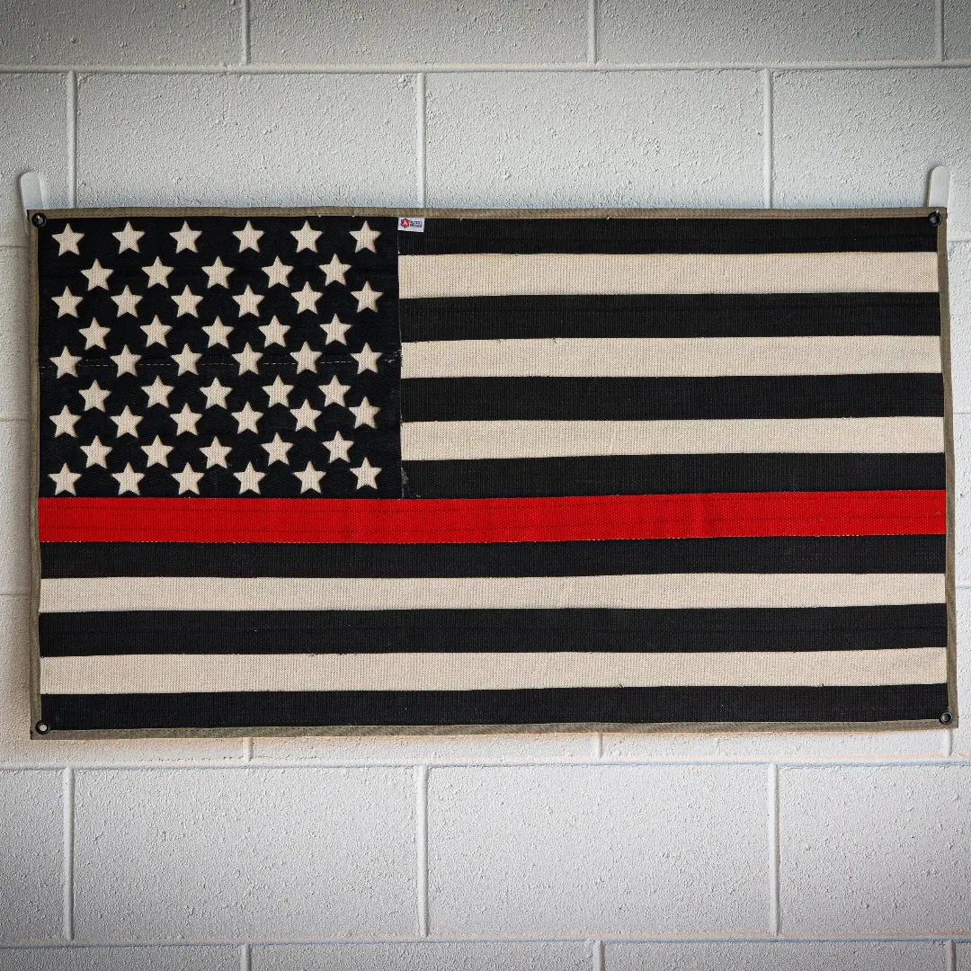 American Flag - Fire Hose - Thin Red Line Recycled Firefighter