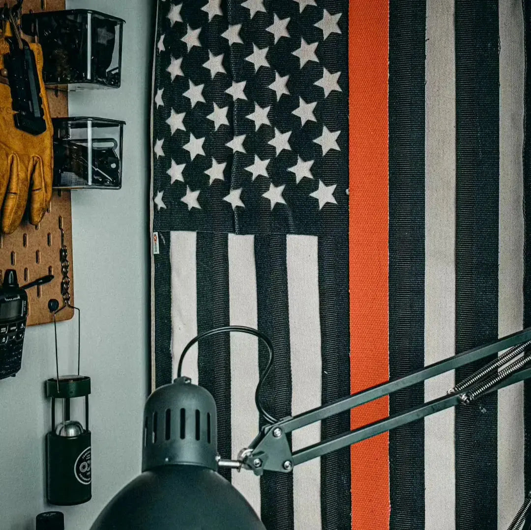 American Flag - Fire Hose - Thin Red Line Recycled Firefighter
