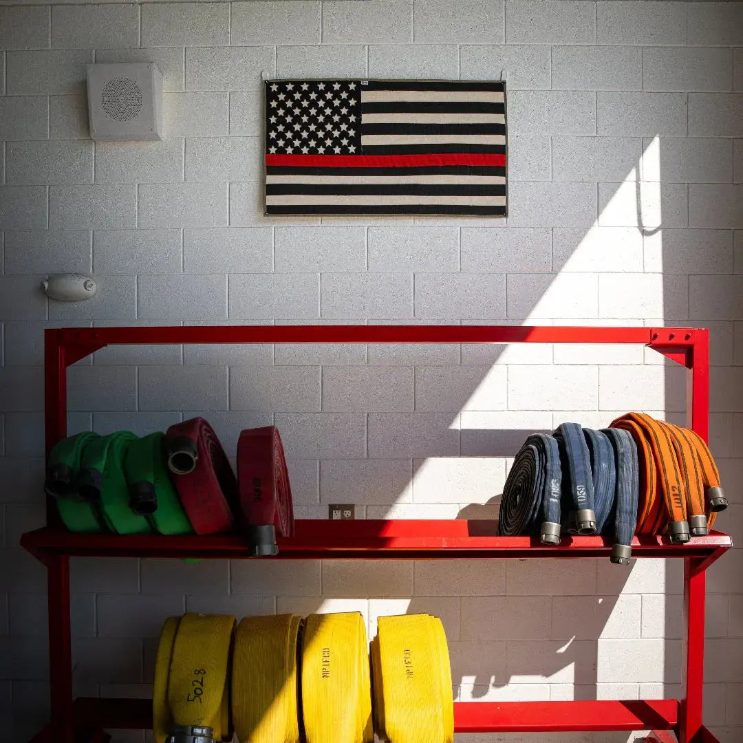 American Flag - Fire Hose - Thin Red Line Recycled Firefighter