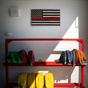 American Flag - Fire Hose - Thin Red Line Recycled Firefighter