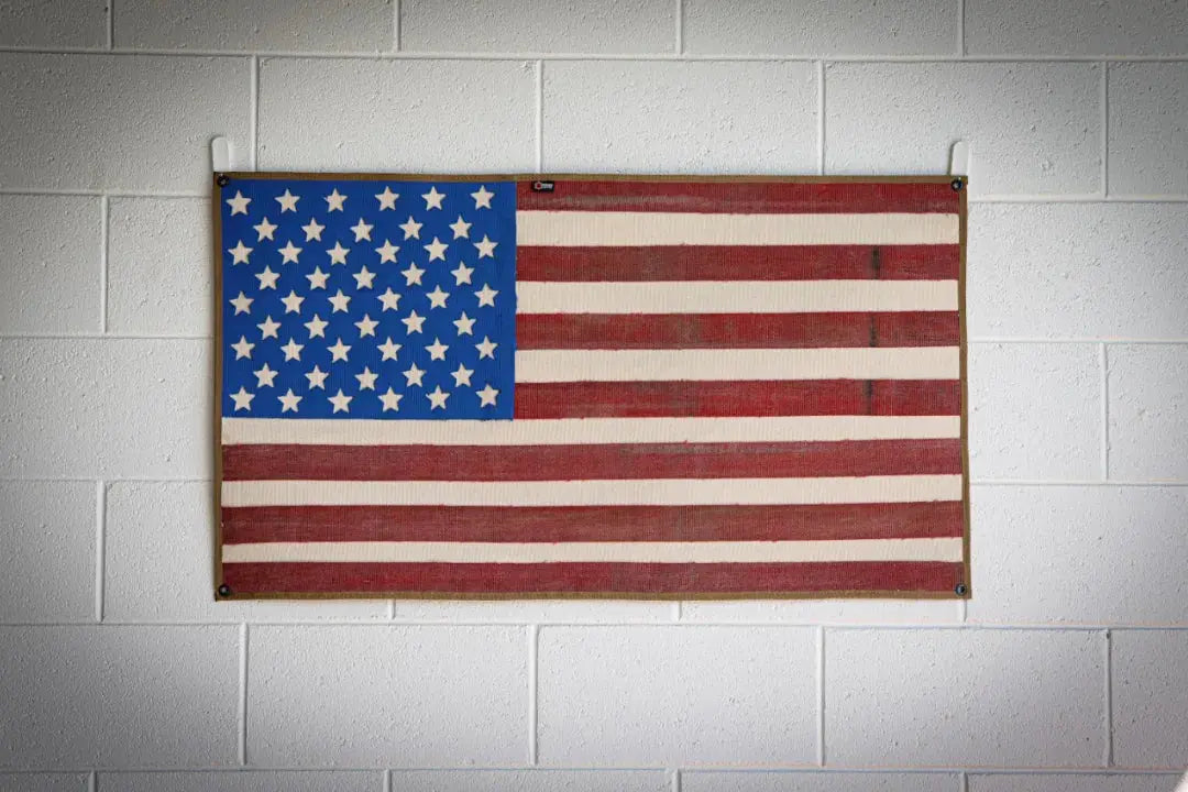 American Flag - Fire Hose - Vintage Recycled Firefighter