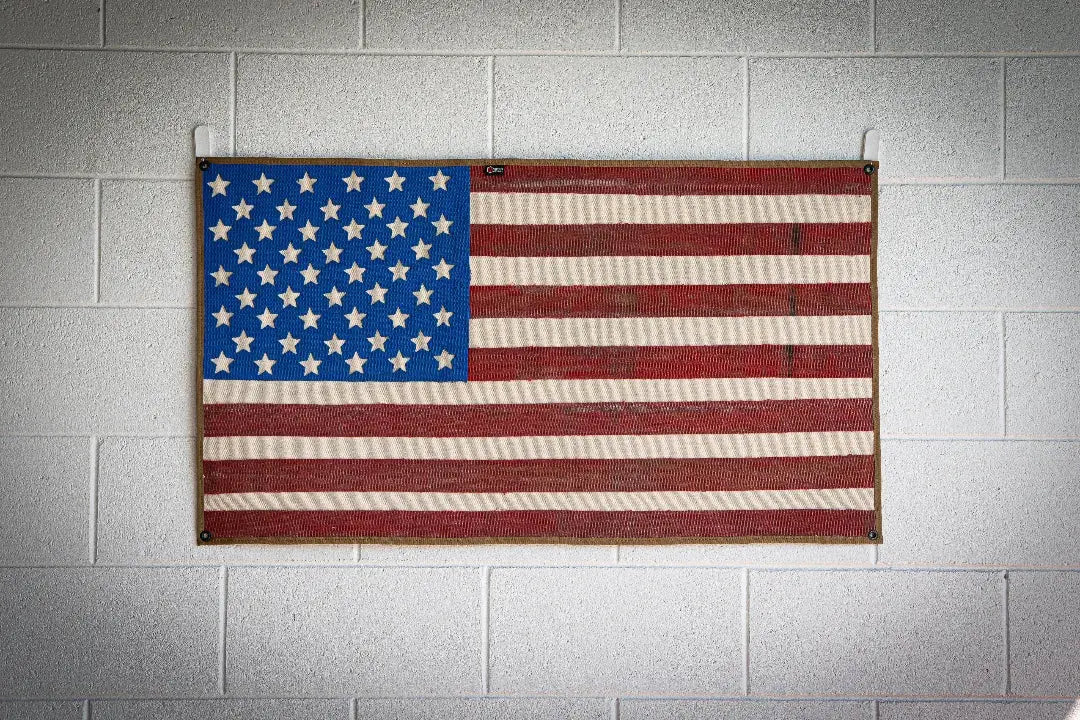 American Flag - Fire Hose - Vintage Recycled Firefighter