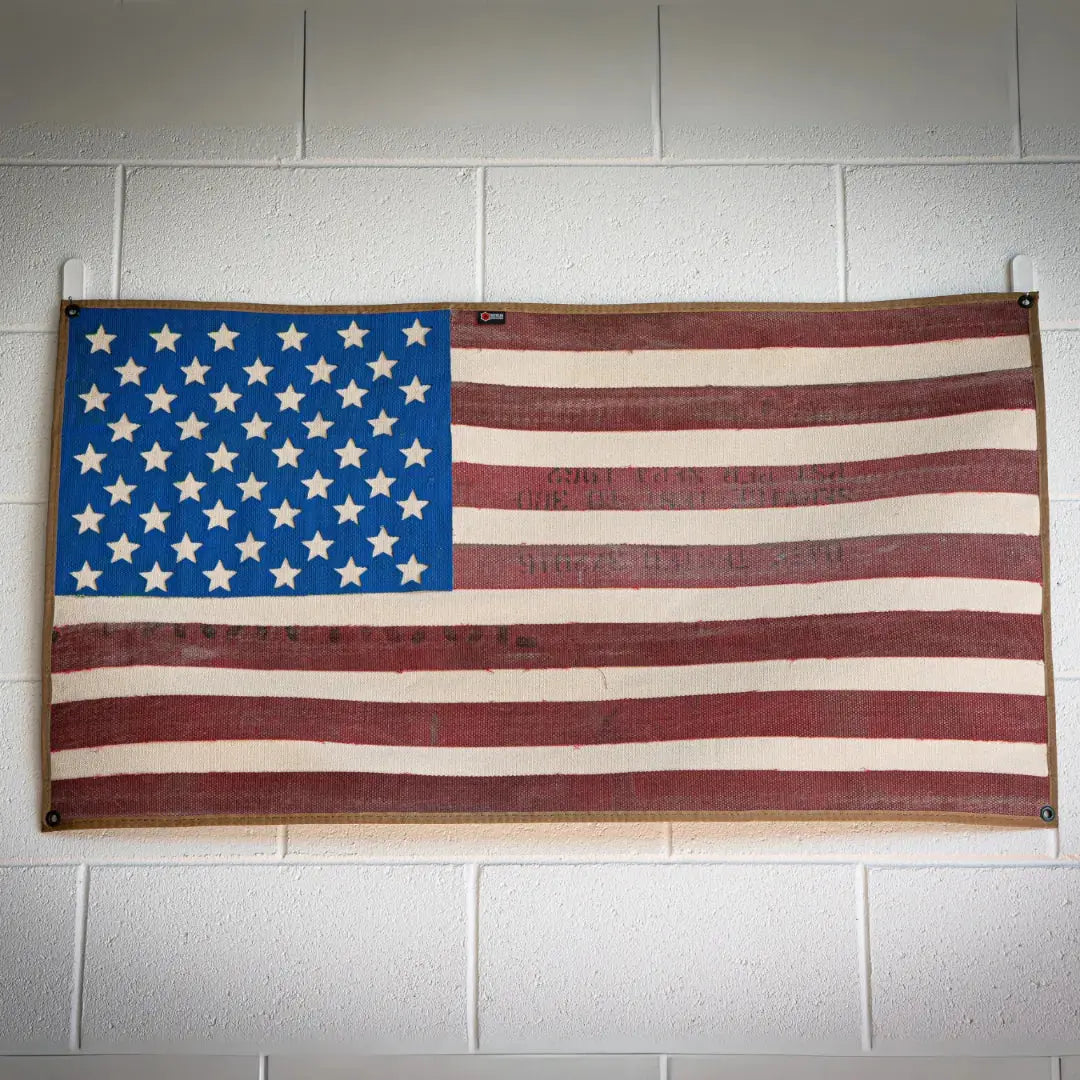 American Flag - Fire Hose - Vintage Recycled Firefighter
