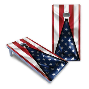 American Flag Triangle Cornhole Boards - All Weather Series Cornhole Solutions