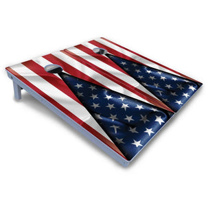 American Flag Triangle Cornhole Boards - All Weather Series Cornhole Solutions