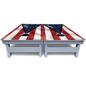 American Flag Triangle Cornhole Boards - All Weather Series Cornhole Solutions