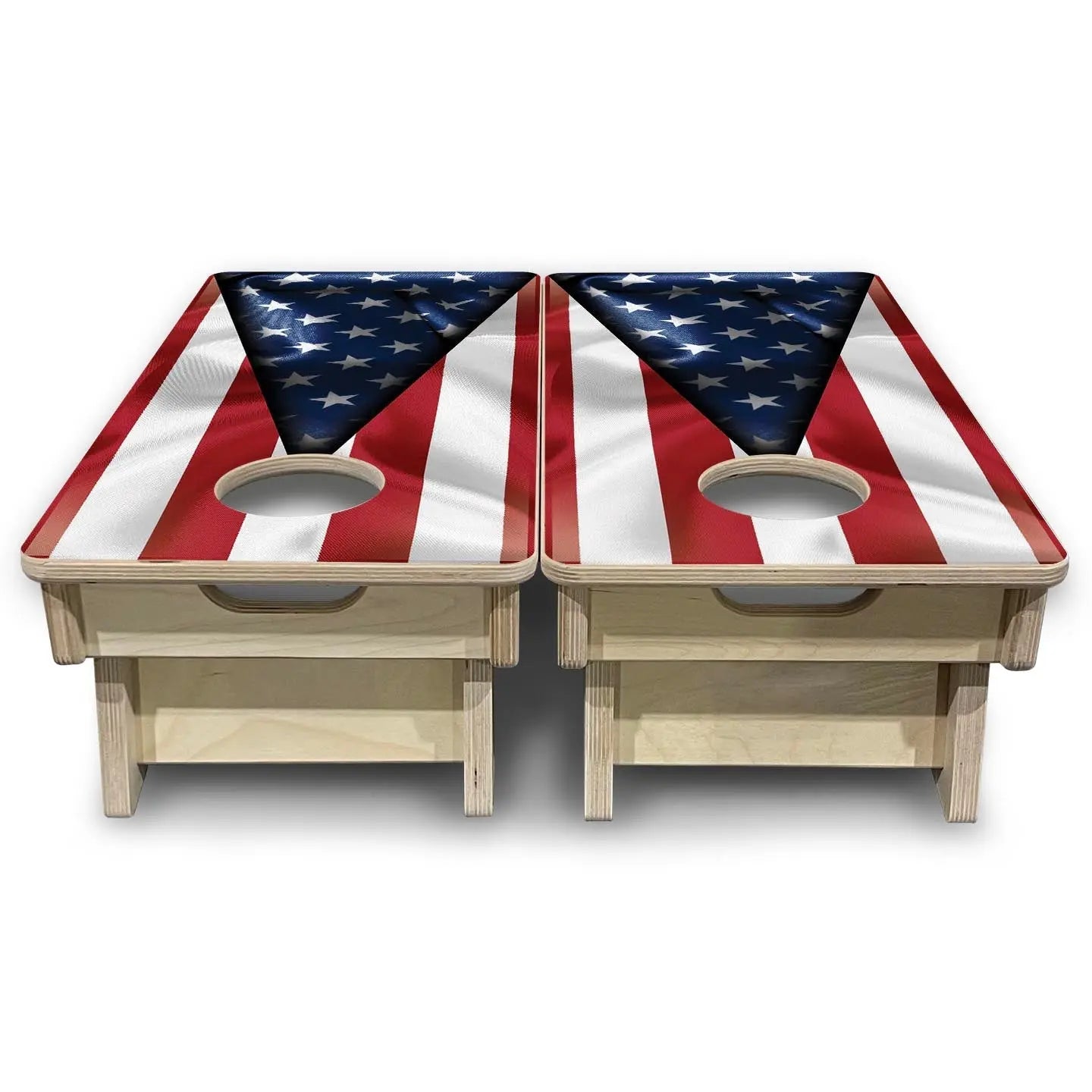 American Flag Triangle - Mini or Vacation Size Cornhole Boards Cornhole Solutions