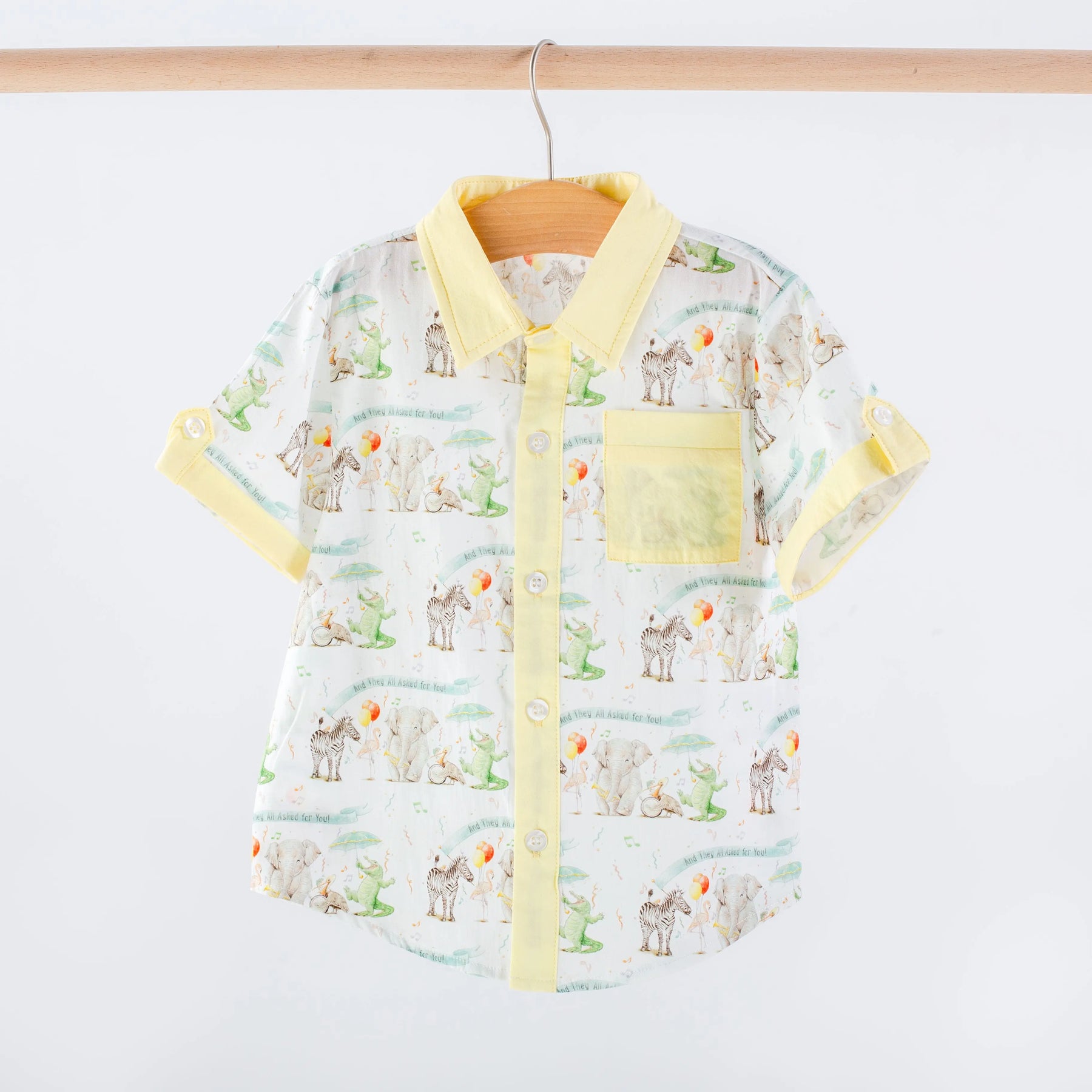 And They All Asked for You Kids Short Sleeve Collared Shirt Nola Tawk