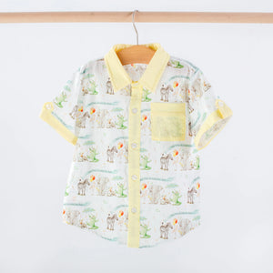 And They All Asked for You Kids Short Sleeve Collared Shirt Nola Tawk
