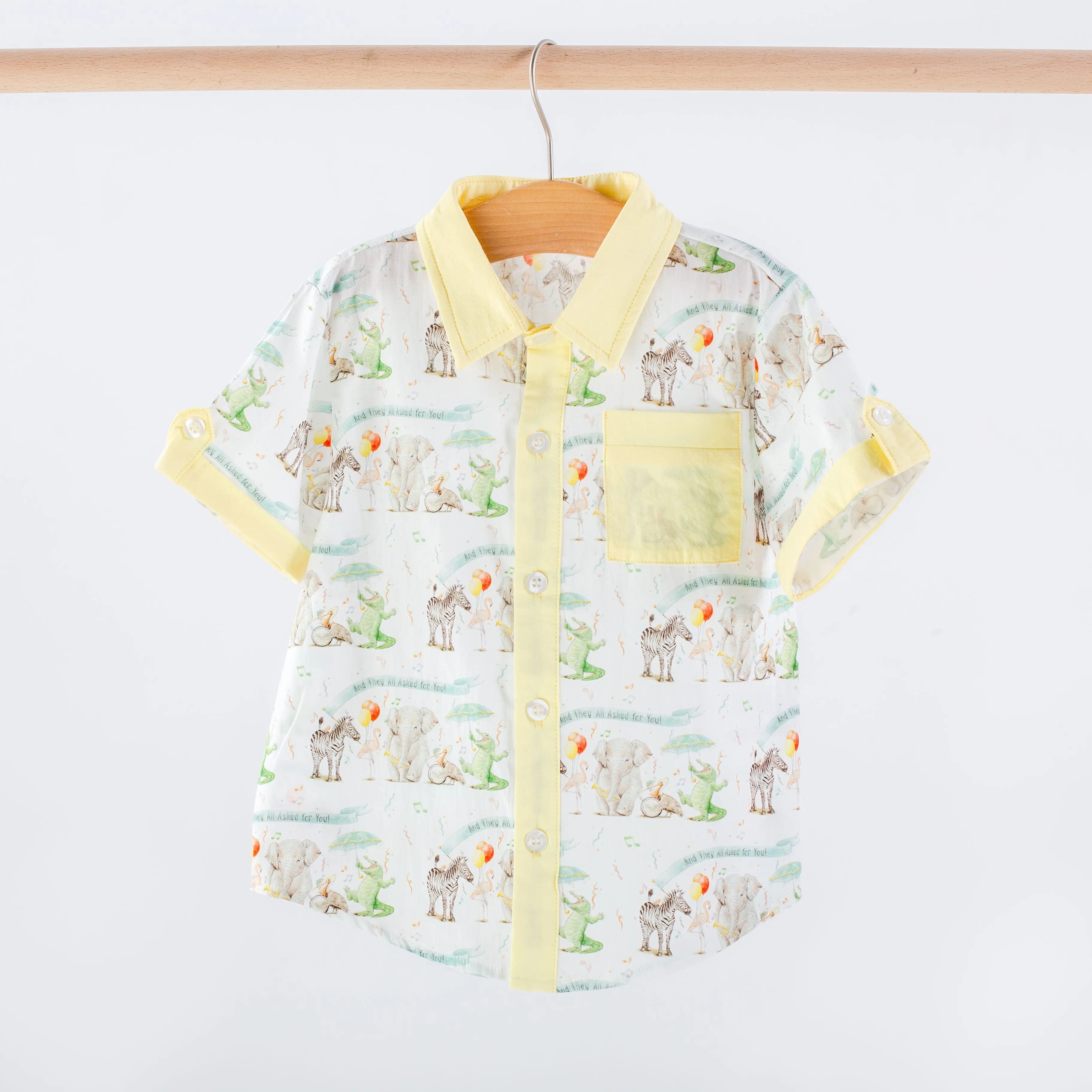 And They All Asked for You Kids Short Sleeve Collared Shirt Nola Tawk
