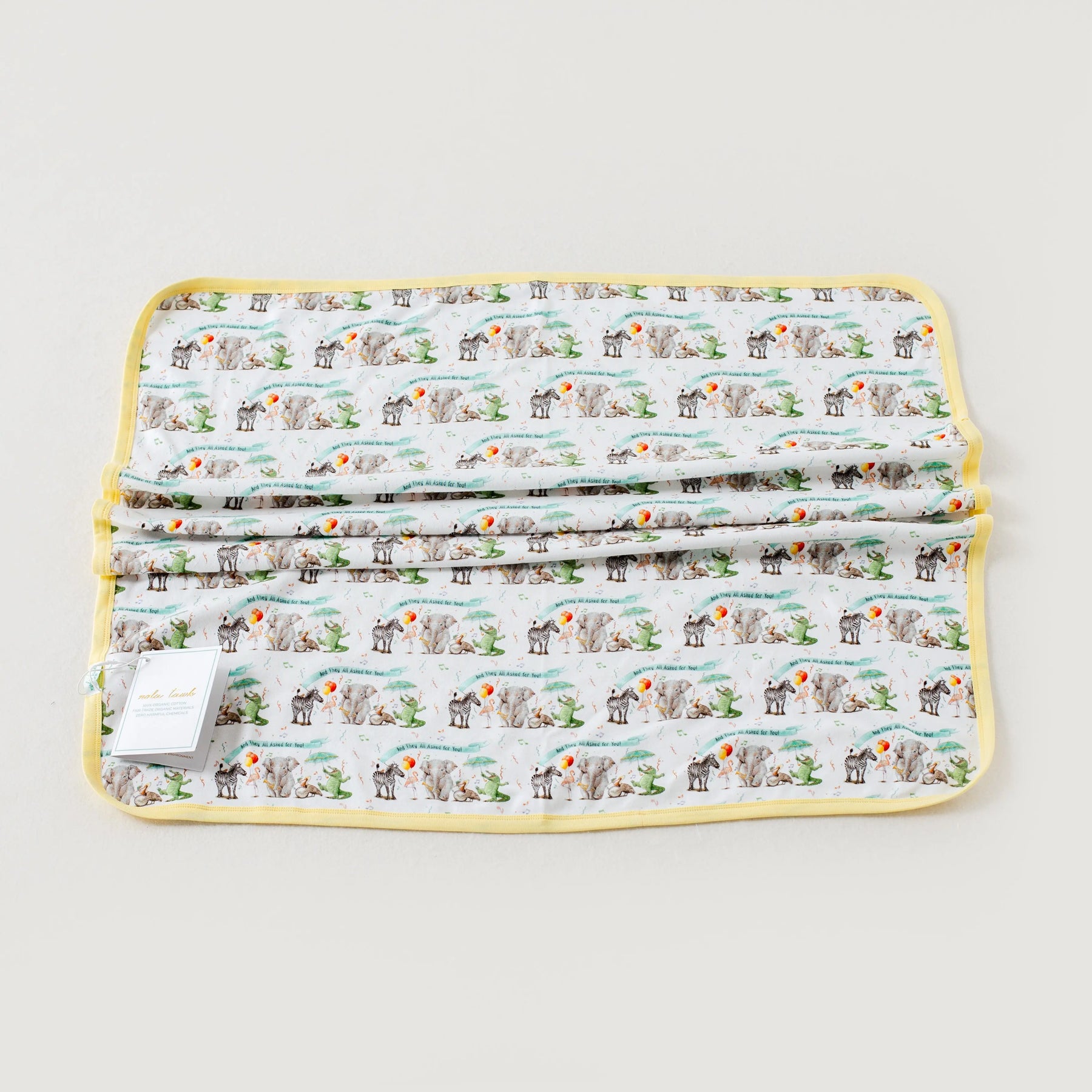 And They All Asked for You Organic Cotton Zoo Baby Blanket Nola Tawk