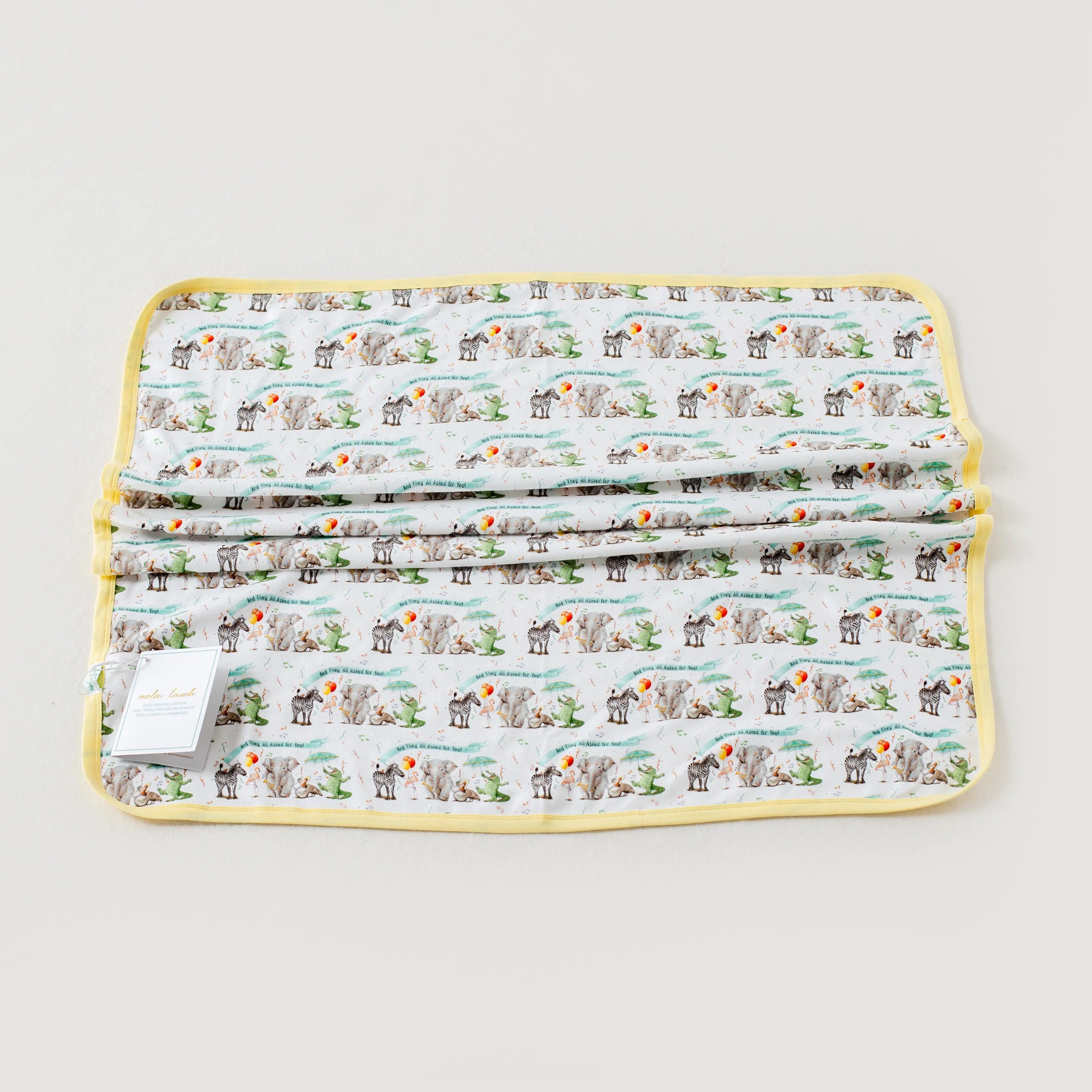 And They All Asked for You Organic Cotton Zoo Baby Blanket Nola Tawk