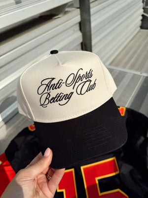Anti Sports Betting Club - Black Vintage Trucker Hat KenzKustomz
