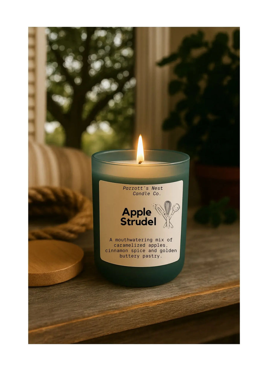 Apple Strudel Soy Candle | 8 oz Hand-Poured Apple Cinnamon Candle