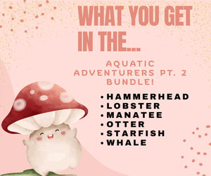 Aquatic Adventurers Fidget Bundle: Hammerhead, Lobster, Manatee, Otter, Starfish, Whale Sensory Toys - Shop at Main Street Collective!