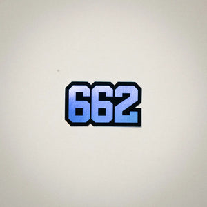 Area Code Holographic Sticker Crooked Letter