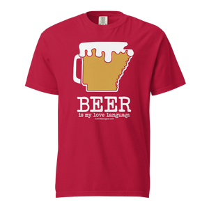 Arkansas Beer Mug Tee – Beer Is My Love Language. - COMFORT COLORS BRAND TEE Drink Beer Gear