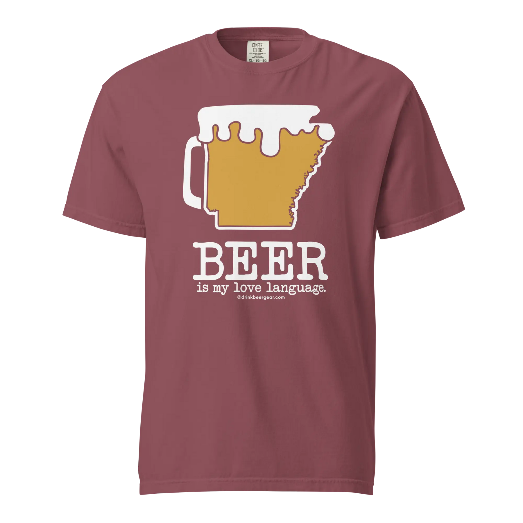 Arkansas Beer Mug Tee – Beer Is My Love Language. - COMFORT COLORS BRAND TEE Drink Beer Gear