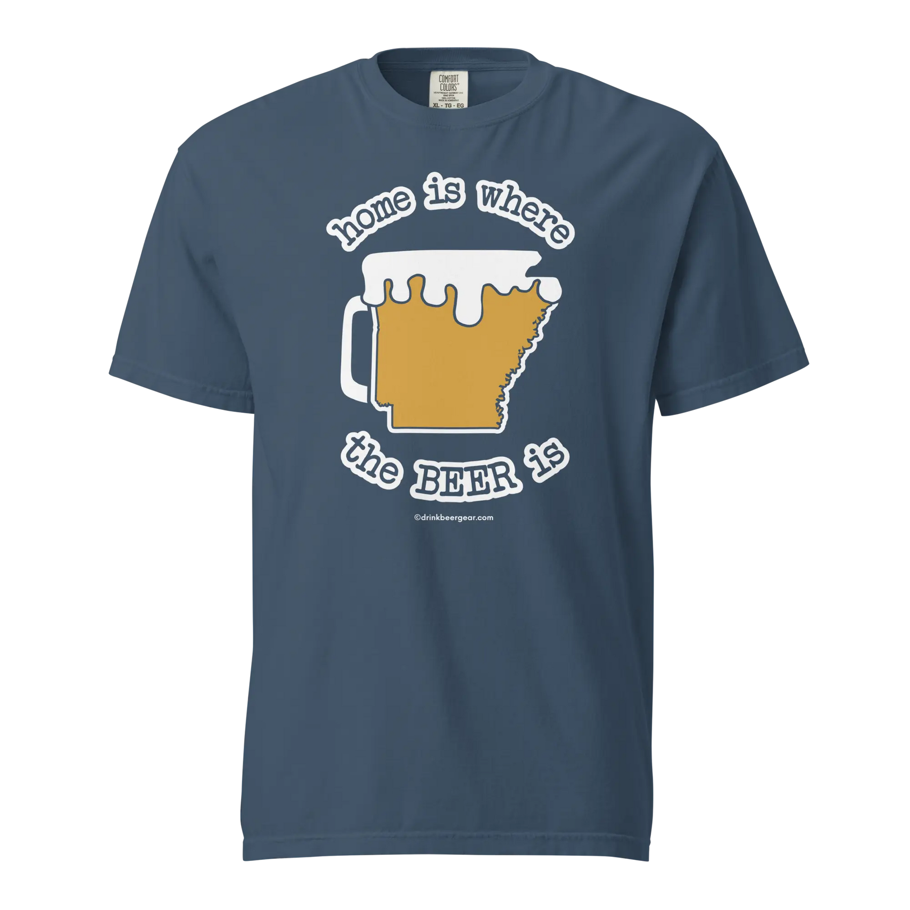 Arkansas Beer Mug Tee – Home Is Where The Beer Is - COMFORT COLORS BRAND TEE Drink Beer Gear