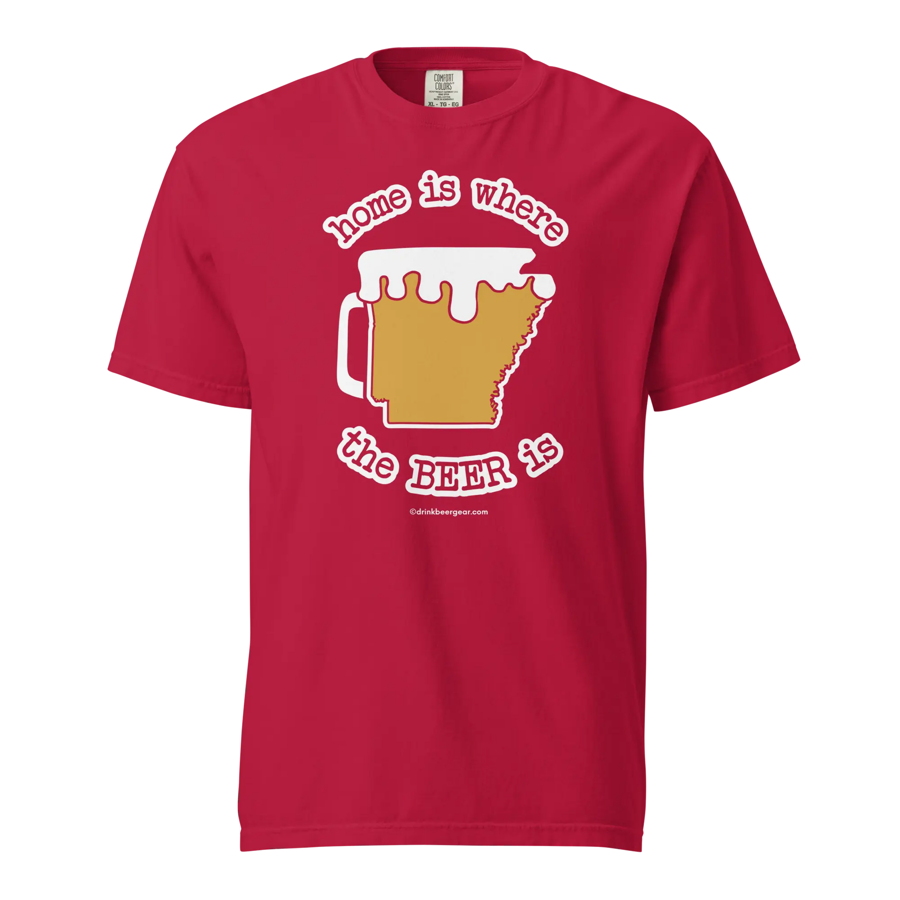 Arkansas Beer Mug Tee – Home Is Where The Beer Is - COMFORT COLORS BRAND TEE Drink Beer Gear
