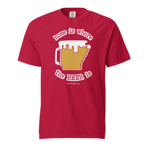 Arkansas Beer Mug Tee – Home Is Where The Beer Is - COMFORT COLORS BRAND TEE Drink Beer Gear