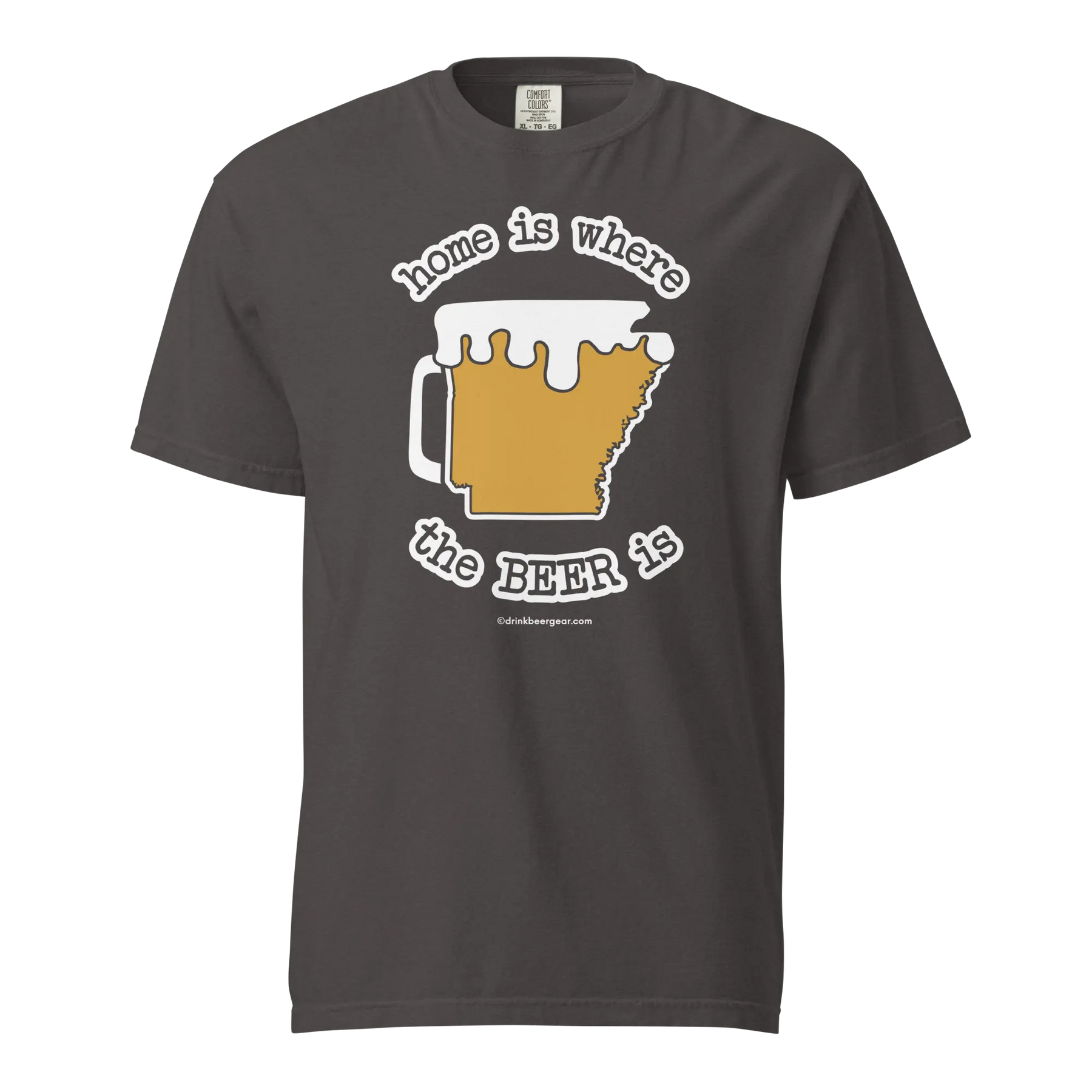 Arkansas Beer Mug Tee – Home Is Where The Beer Is - COMFORT COLORS BRAND TEE Drink Beer Gear