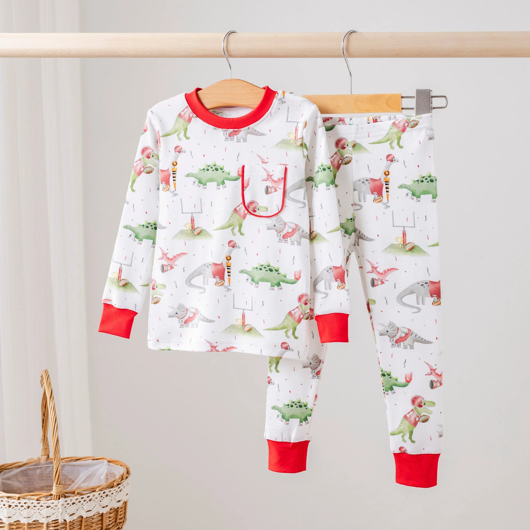 Arkansas Dinos All-Stars Organic Cotton Kids Pajamas Nola Tawk