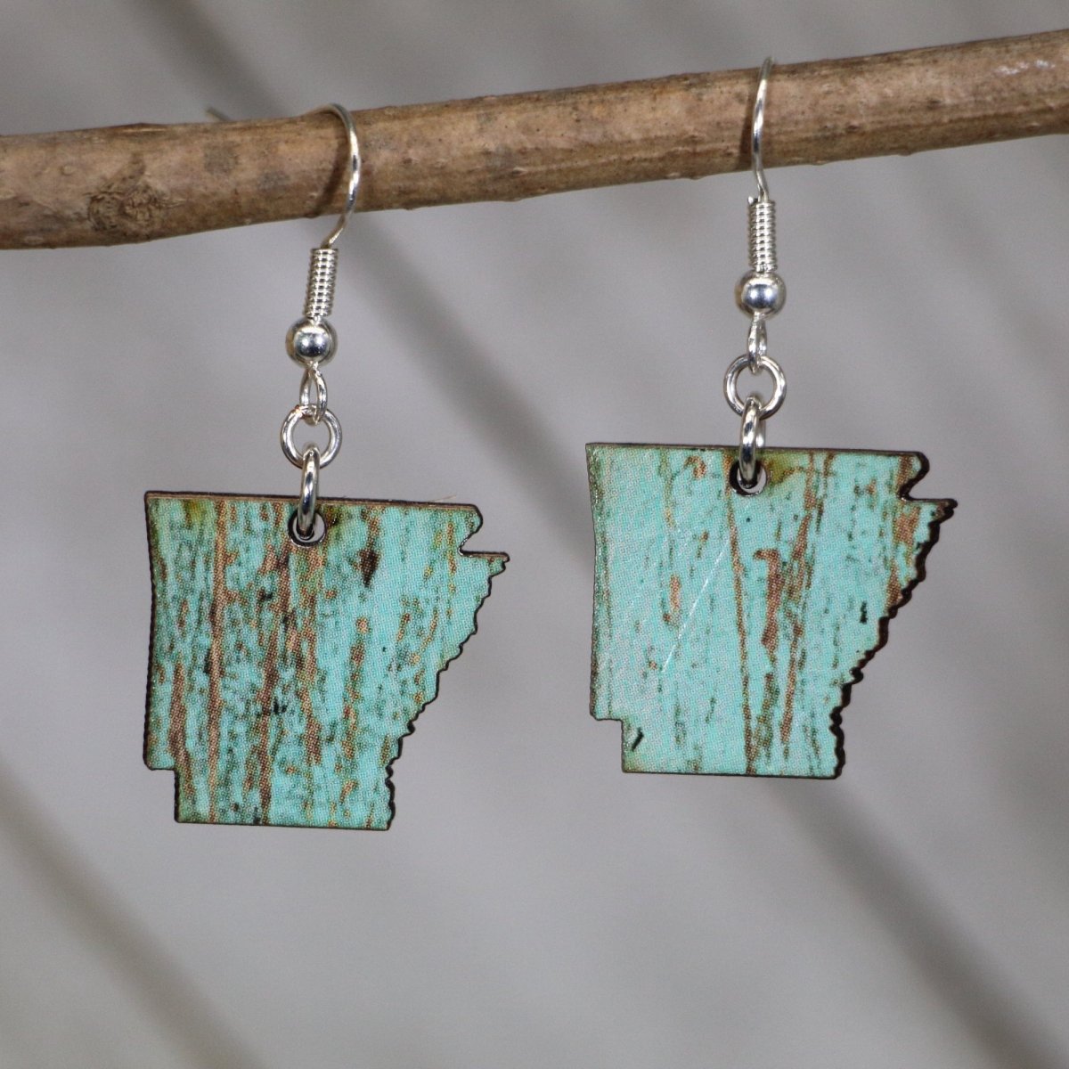 Arkansas State Wooden Earrings | Arkansas Pride Jewelry