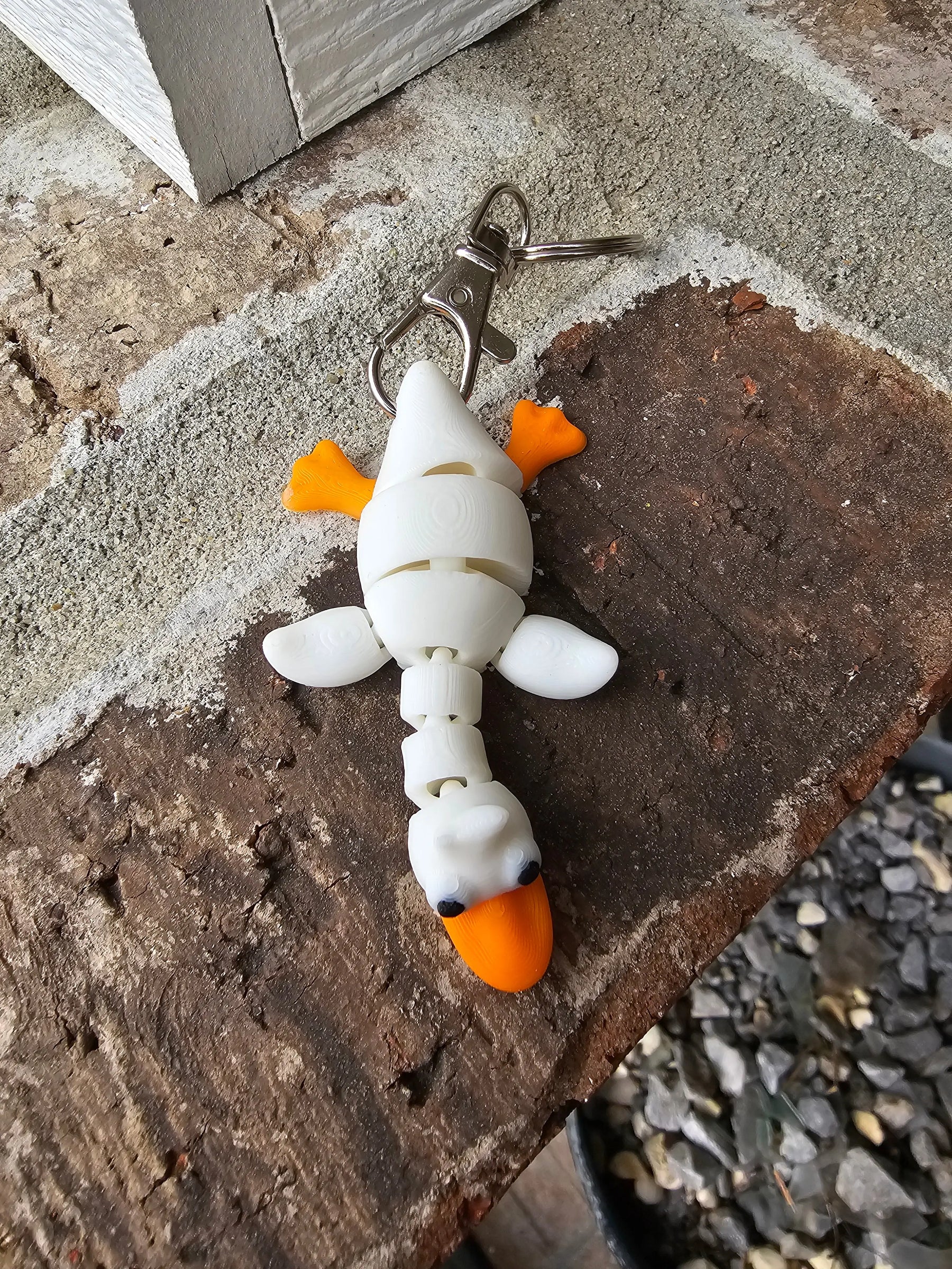 Articulated Duck Fidget Keychain by The Tween Space for wholesale classroom rewards and sensory toy displays