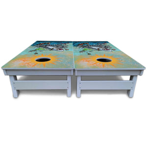 Artist Series Cornhole Boards - All Weather Series - Great White Wave Cornhole Solutions