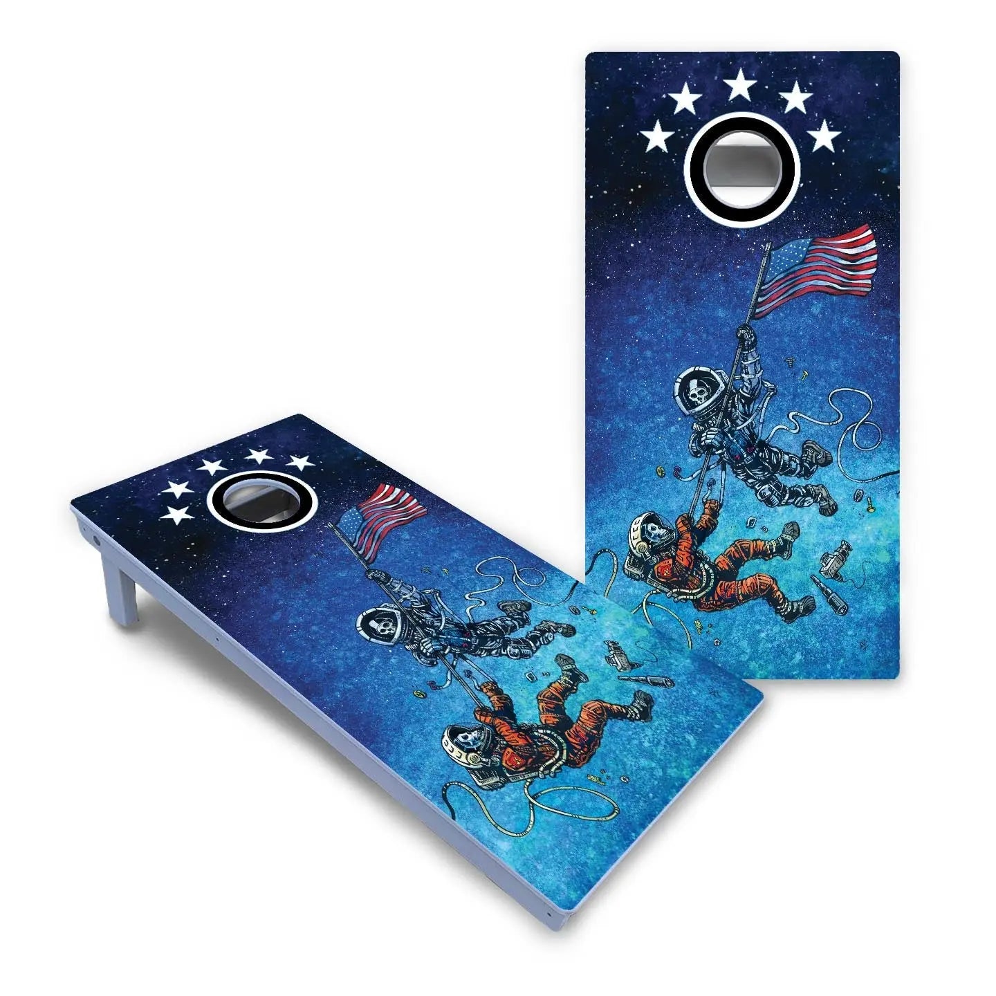 Artist Series Cornhole Boards - All Weather Series - Space Race Cornhole Solutions