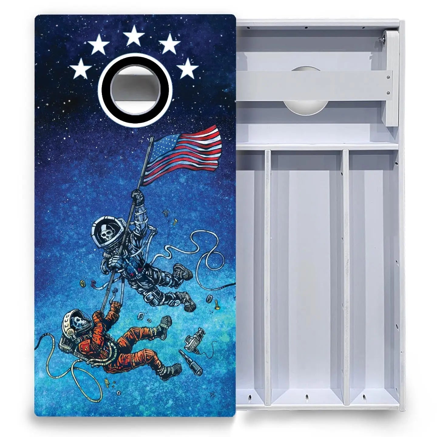 Artist Series Cornhole Boards - All Weather Series - Space Race Cornhole Solutions