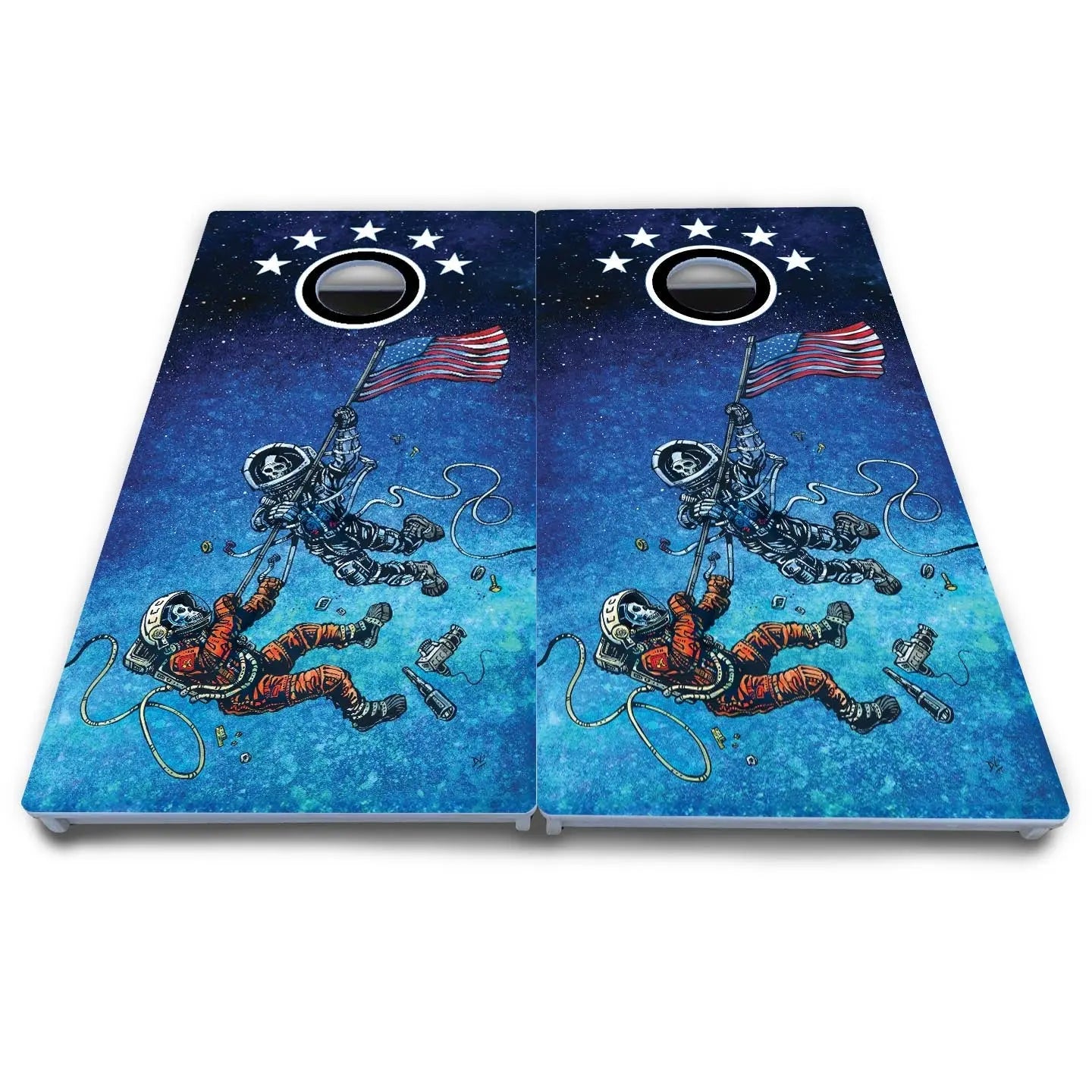 Artist Series Cornhole Boards - All Weather Series - Space Race Cornhole Solutions