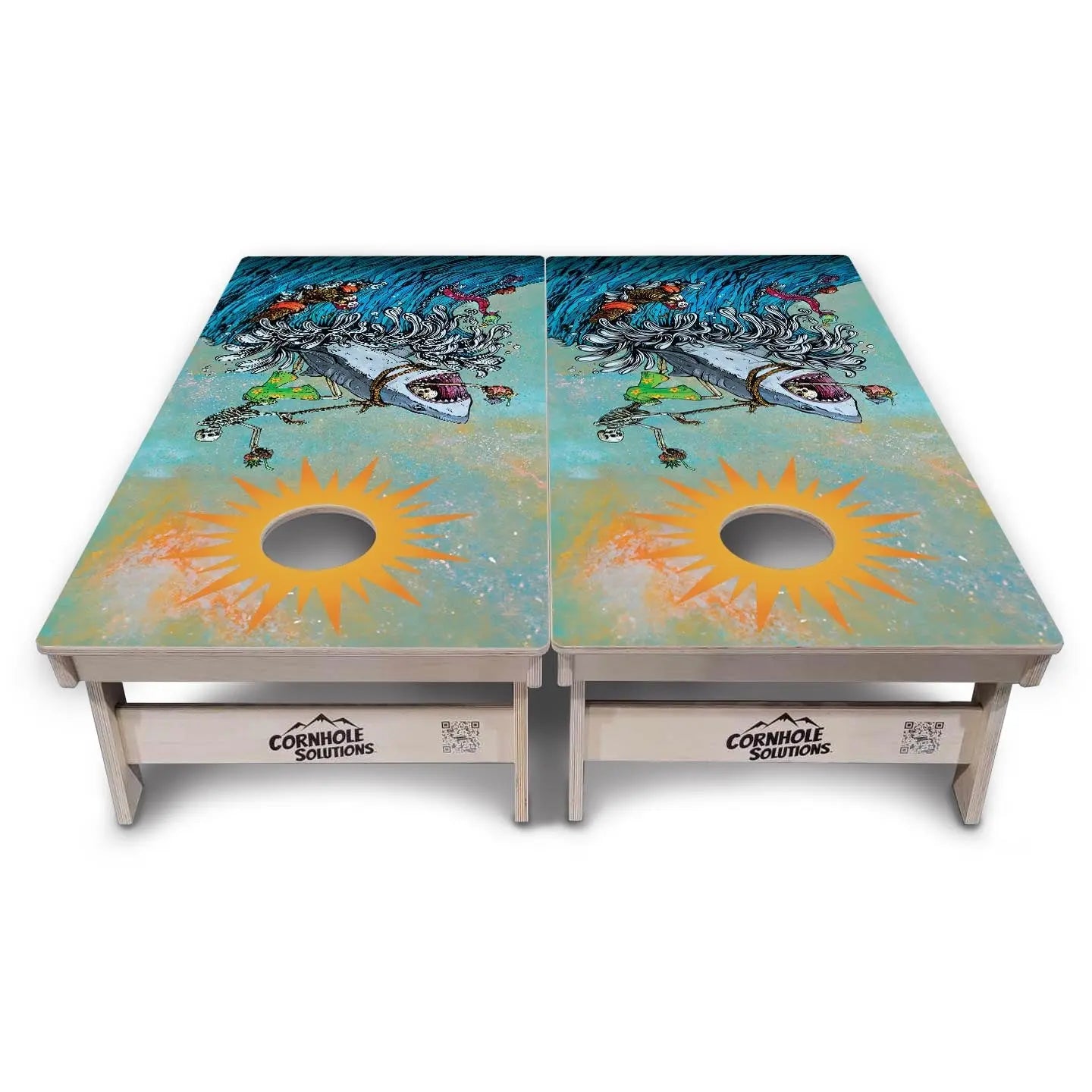 Artist Series Cornhole Boards - Professional Tournament Series - Great White Wave Cornhole Solutions