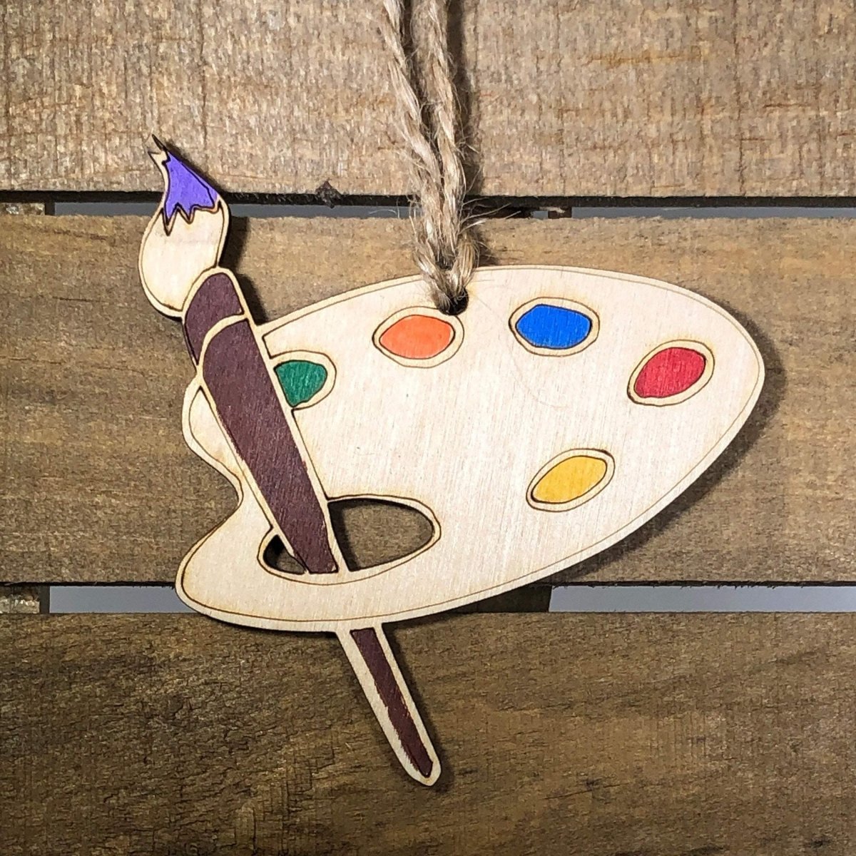 Artist Wooden Christmas Ornament | Creative Holiday Decor Gift