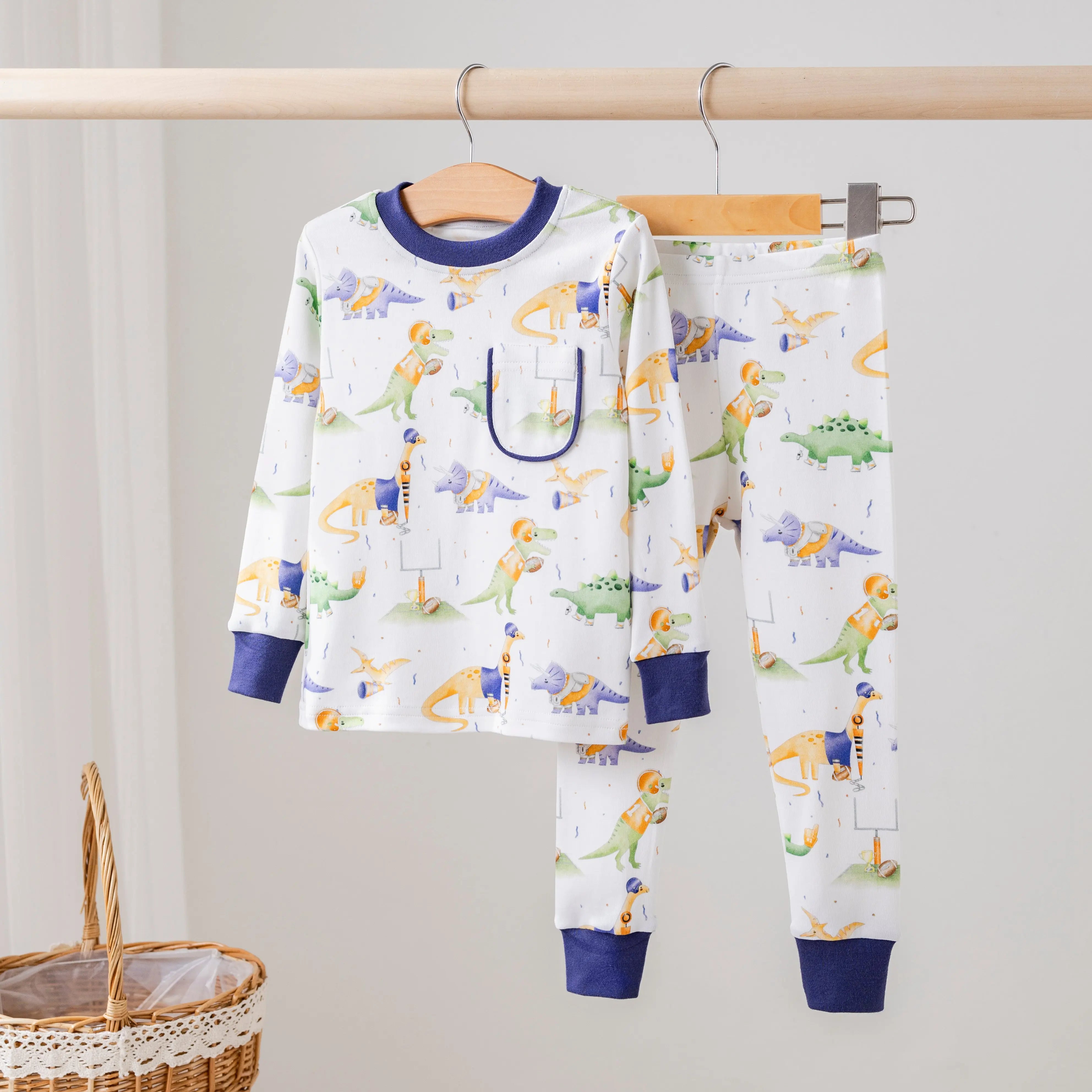 Auburn Dinos All-Stars Organic Cotton Kids Pajamas Nola Tawk
