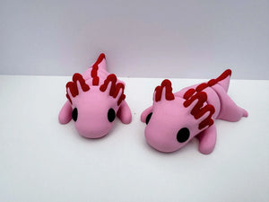 Pink Axolotl Fidget Toys: Handmade 3D printed sensory toys for stress relief & focus. Fun & Flexible! 