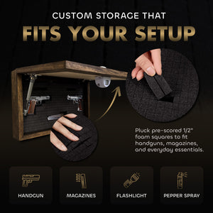 Hidden Gun Safe - Deer Scene Wall Gun Cabinet - Hidden Wall Storage - Wood Gun Cabinet - Handcrafted Gun Concealment Furniture - Hidden Gun Storage by Bellewood Designs