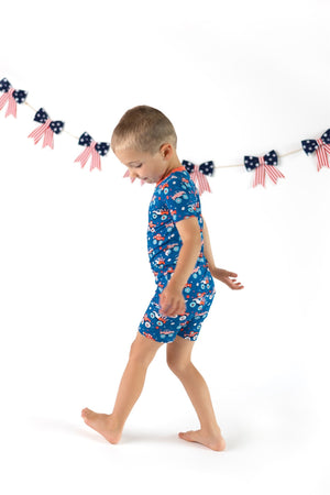 Monster Trucks & Rockets | Two Piece Short Sleeve Pajama Set
